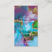 Logo voor trommelzorg met textuur visitekaartje (Achterkant)