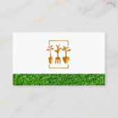 Logo voor tuinarchitectuur gereedschap | Gras maai Visitekaartje (Achterkant)