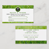 Logo voor tuinonderhoud Bedrijfskaart voor landsch Visitekaartje (Voorkant / Achterkant)