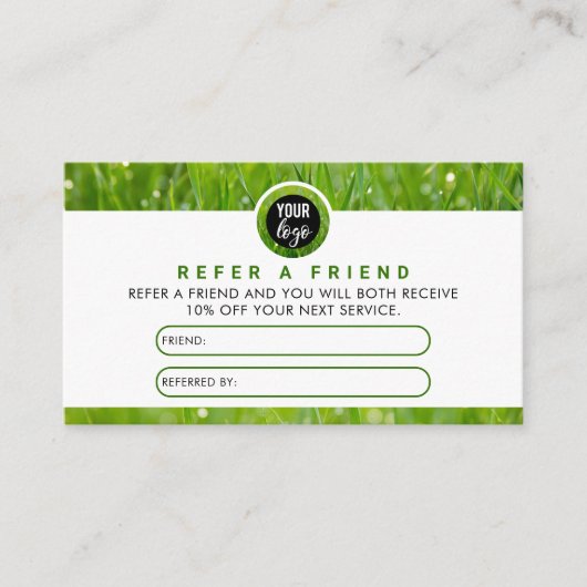 Logo voor tuinonderhoud Bedrijfskaart voor landsch Visitekaartje (Voorkant)