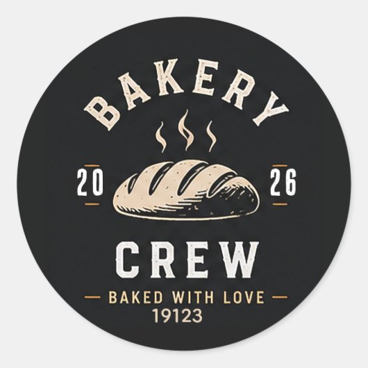 🥖 Logo voor uniform van bakkerijpersoneel 🥖 Ronde Sticker (Voorkant)