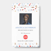 Logo voor verpleegkundige in de gezondheidszorg badge (Voorzijde)