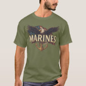 Logo voor veteraan van het marinierskorps t-shirt (Voorkant)