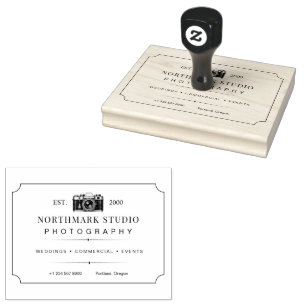 Logo voor vintage fotografie Aangepaste fotograaf Rubberstempel