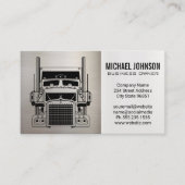 Logo voor vrachtwagen | Metaalachtig | Blauw shirt Visitekaartje (Voorkant)