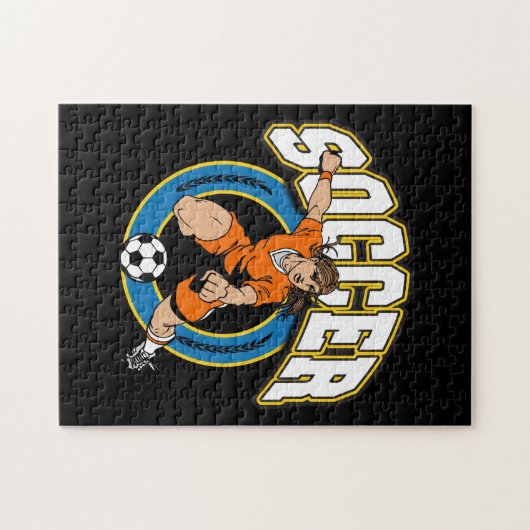 Logo voor vrouwenvoetbal legpuzzel (Horizontaal)