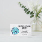Logo voor wasmachine en reinigen visitekaartje (Staand voorkant)