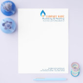 Logo voor waterdruppels met plamberverwarming flyer (Enkel)