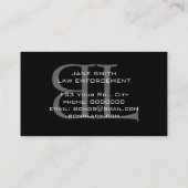 Logo voor wetshandhavingsmonogram visitekaartje (Achterkant)