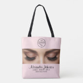 Logo voor wimperartiest make-up schoonheid profess tote bag (Achterkant)