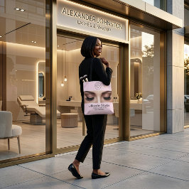 Logo voor wimperartiest make-up schoonheid profess tote bag