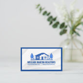 Logo voor woninghuis van onroerend goed visitekaartje (Staand voorkant)