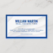 Logo voor woninghuis van onroerend goed visitekaartje (Achterkant)