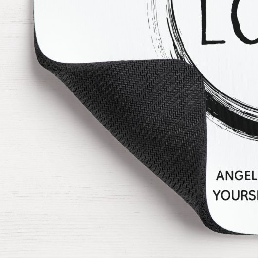 Logo voor zwart bedrijf muismat (Hoek)