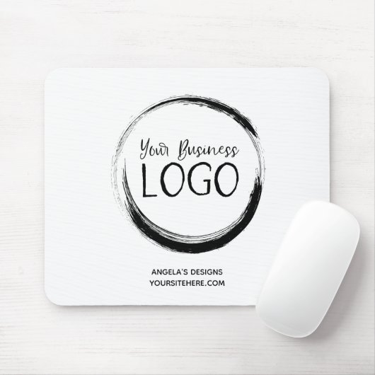 Logo voor zwart bedrijf muismat (Met muis)