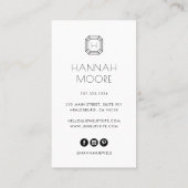 Logo voor zwart-wit en goudgem | Juwelen Visitekaartje (Achterkant)