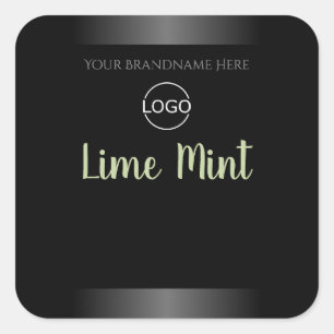 Logo voor zwarte en witte professionele productlab vierkante sticker