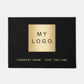 Logo voor zwarte goudhandel deurmat (Voorkant)