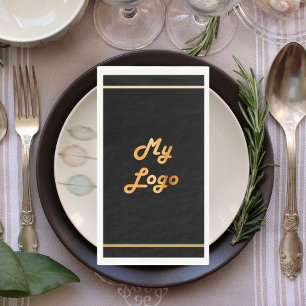 Logo voor zwarte goudhandel servet