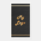 Logo voor zwarte goudhandel servet (Voorkant)