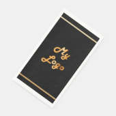 Logo voor zwarte goudhandel servet (Hoek)