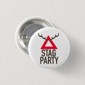 Logo vrijgezellenfeest ronde button 3,2 cm (Voorkant /achterkant)