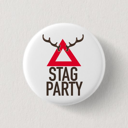 Logo vrijgezellenfeest ronde button 3,2 cm (Voorkant)