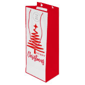 Logo Vrolijk kerstwijnzakje Wijn Cadeautas (Achterkant Gekanteld)