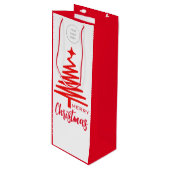 Logo Vrolijk kerstwijnzakje Wijn Cadeautas (Voorkant Gekanteld)