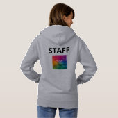 Logo vrouwelijke medewerker Gray Hoodies (Achterkant volledig)