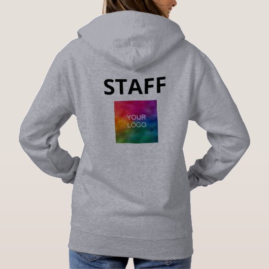 Logo vrouwelijke medewerker Gray Hoodies (Achterkant)