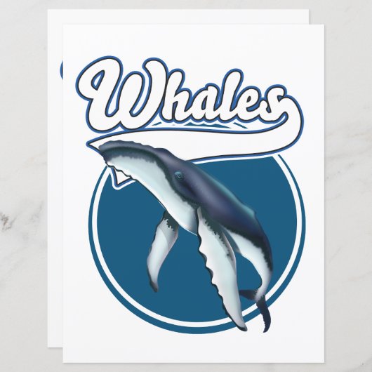 Logo walvis cartoon (Voorkant / Achterkant)