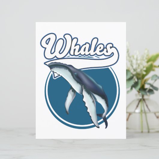 Logo walvis cartoon (Staand voorkant)