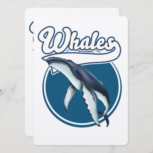 Logo walvis cartoon (Voorkant / Achterkant)