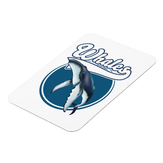Logo walvis cartoon magneet (Linkerzijde)