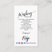 LOGO wasinstructies TOEVOEGEN ZORGKAARTEN eenvoudi Visitekaartje (Voorkant)