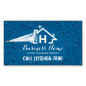 Logo wasmonogram voor kamerreinigingsdruk magnetisch visitekaartje (Voorkant)