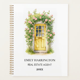 Logo Watercolor Gele Deur Makelaar Planner