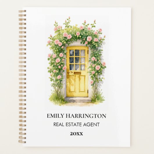 Logo Watercolor Gele Deur Makelaar Planner (Voorkant)