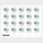 Logo Waterverf Boho ornament wintergroen Ronde Sticker (Vel)