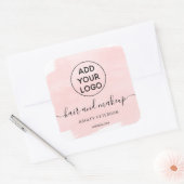 Logo waterverf borstelstreek haar make-up vierkante sticker (Envelop)