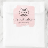Logo waterverf borstelstreek haar make-up vierkante sticker (Tas)