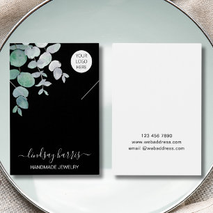 Logo Waterverf Ketting Black Display Kaart