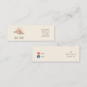 logo waterverf koffie mok en bloementeelt contactkaartje (Voorkant / Achterkant)