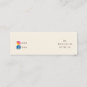 logo waterverf koffie mok en bloementeelt contactkaartje (Achterkant)