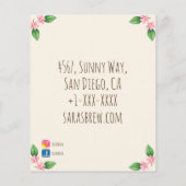 logo waterverf koffie mok en bloementeelt flyer (Achterkant)