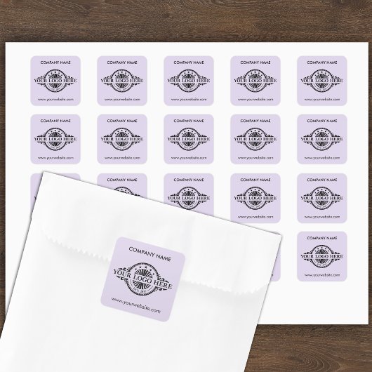 Logo & Website Aangepaste vierkante Lavendel Sticker