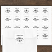 Logo & Website Aangepaste Witte Vierkante Stickers