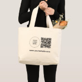 Logo Website Adres Sjabloon QR Code Grote Tote Bag (Voorkant (product))