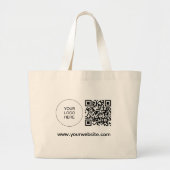 Logo Website Adres Sjabloon QR Code Grote Tote Bag (Voorkant)